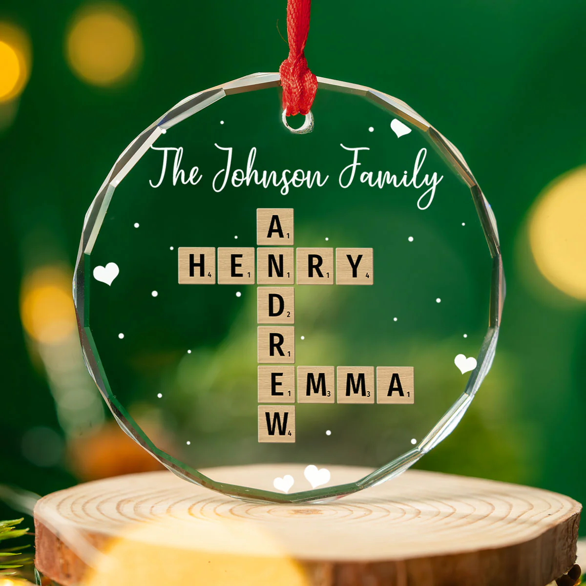 Together We Complete The Puzzle - Personalized Custom Glass Ornament - Image 3