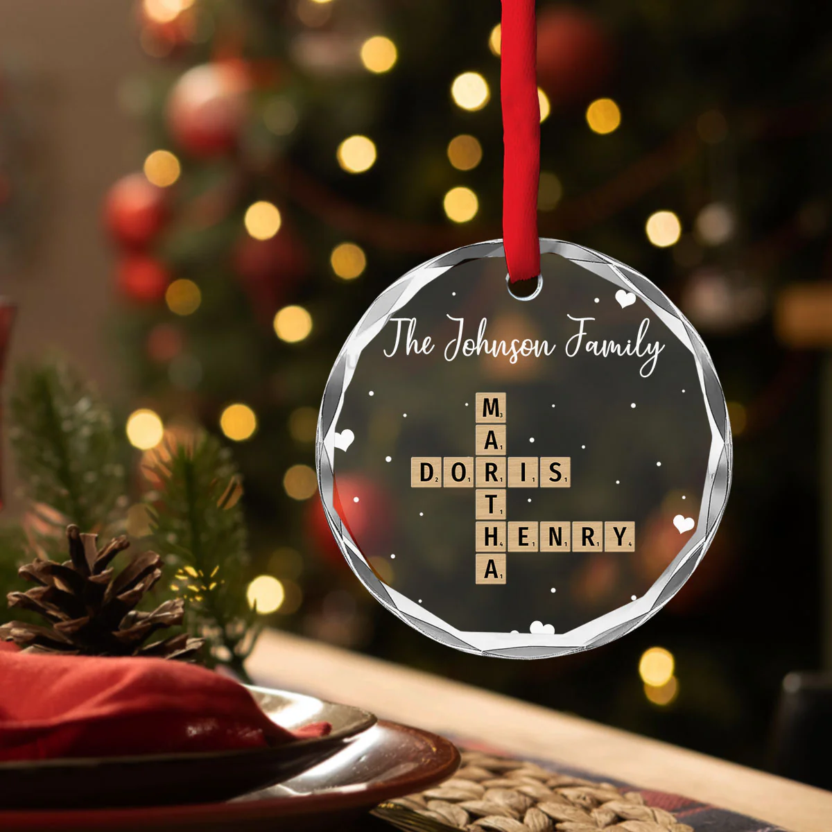 Together We Complete The Puzzle - Personalized Custom Glass Ornament - Image 4