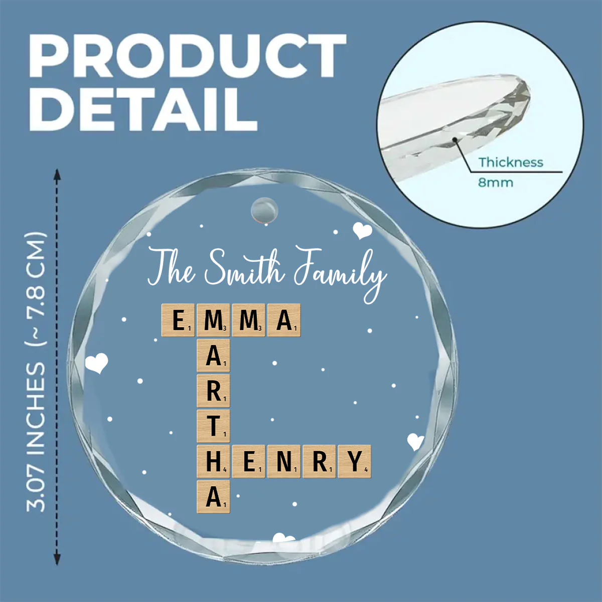 Together We Complete The Puzzle - Personalized Custom Glass Ornament - Image 6