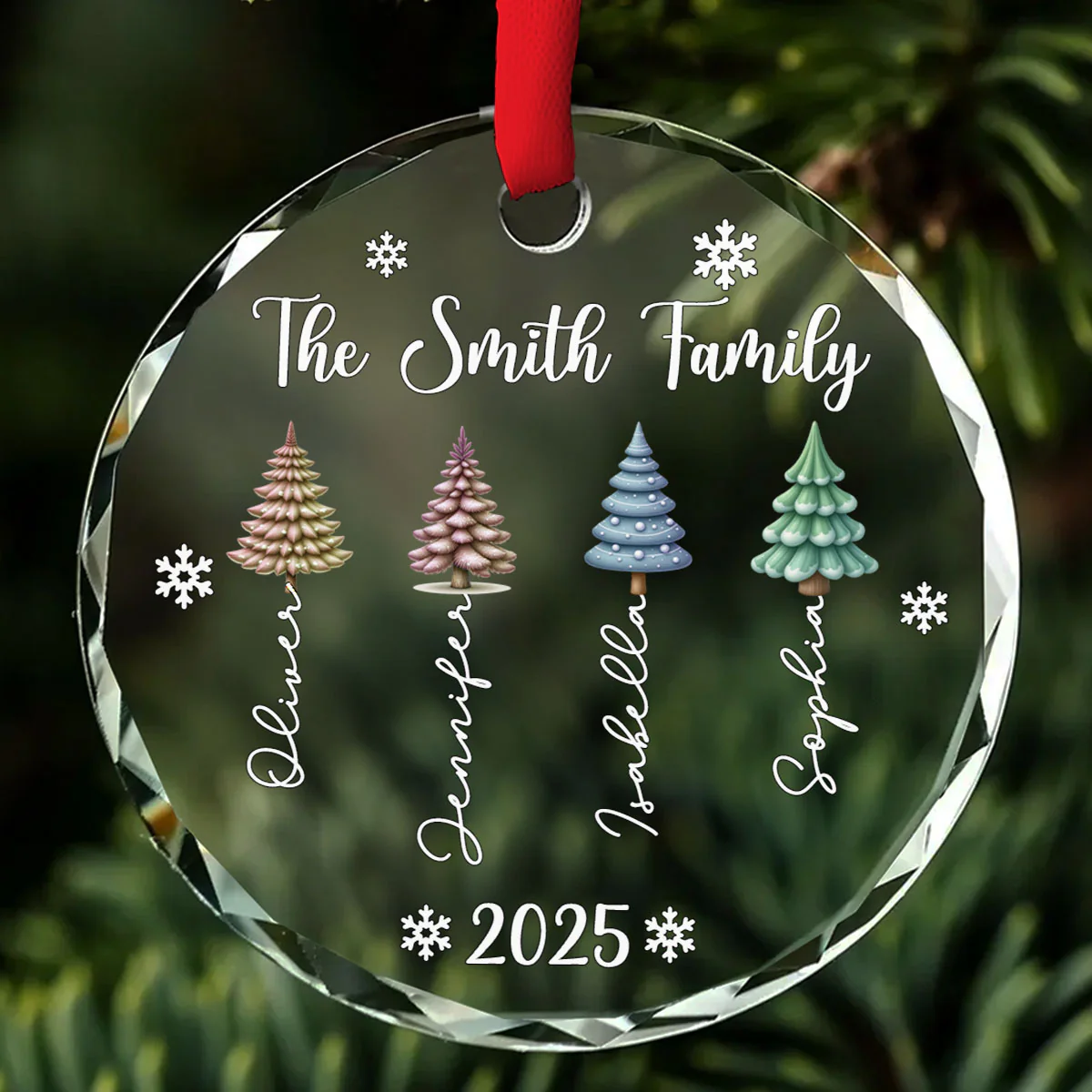 Together We Grow In Love - Personalized Custom Glass Ornament
