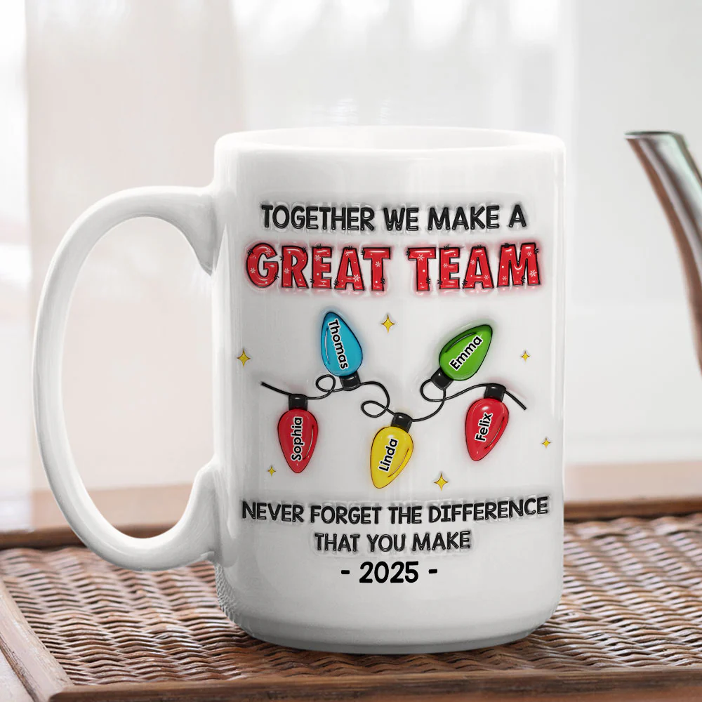 Together We Make The Difference - Personalized Custom 3D Inflated Effect Mug - Image 4