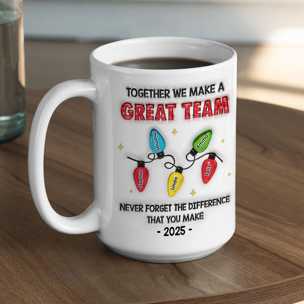 Together We Make The Difference - Personalized Custom 3D Inflated Effect Mug - Image 5