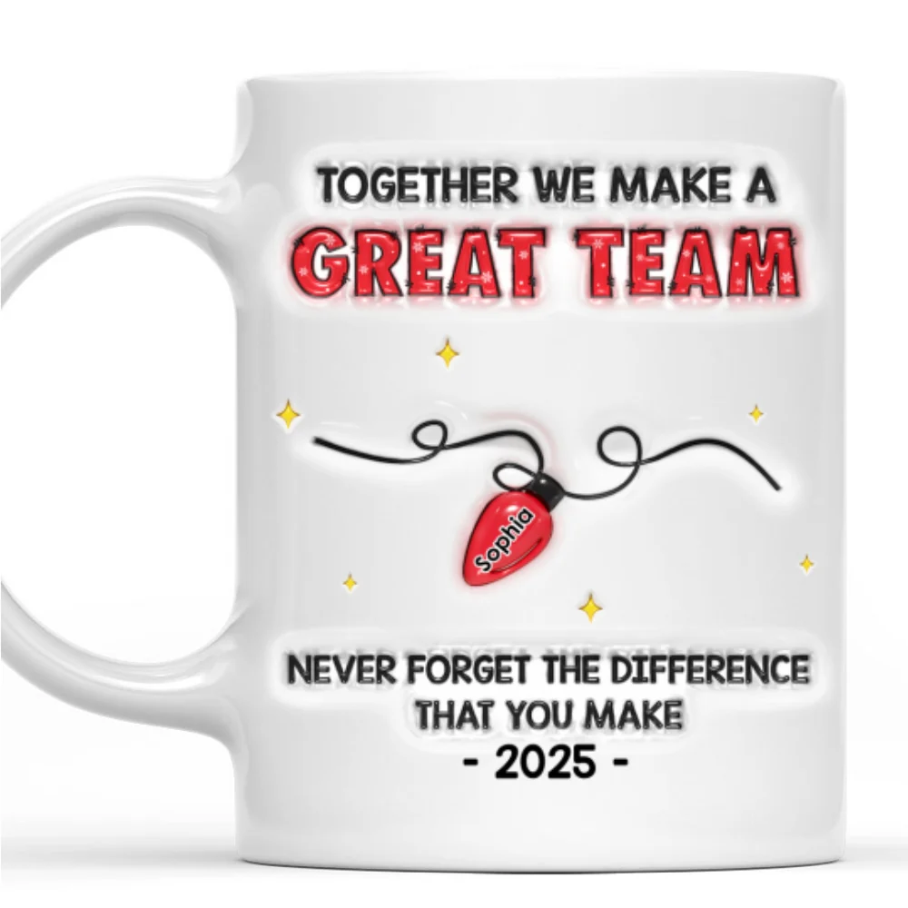Together We Make The Difference - Personalized Custom 3D Inflated Effect Mug - Image 7