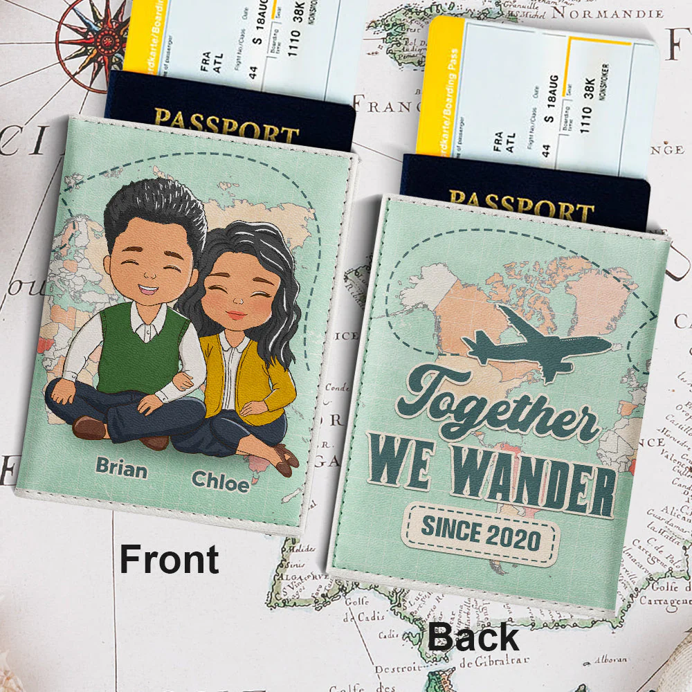 Together We Wander - Personalized Custom Passport Cover - Image 3