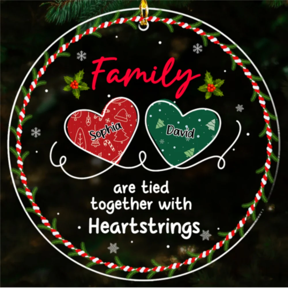 Together With Heartstrings - Personalized Custom Acrylic Ornament - Image 6