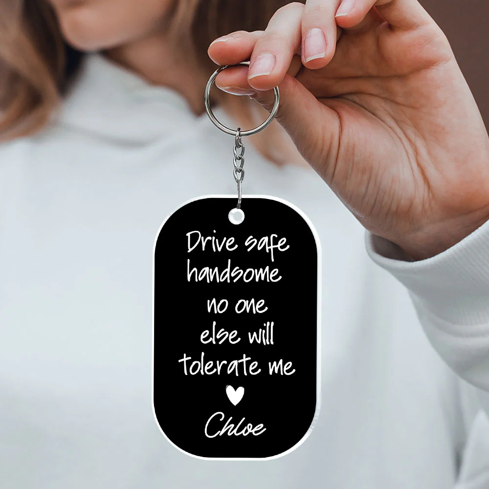 Tolerate Me - Personalized Custom Acrylic Keychain - Image 3