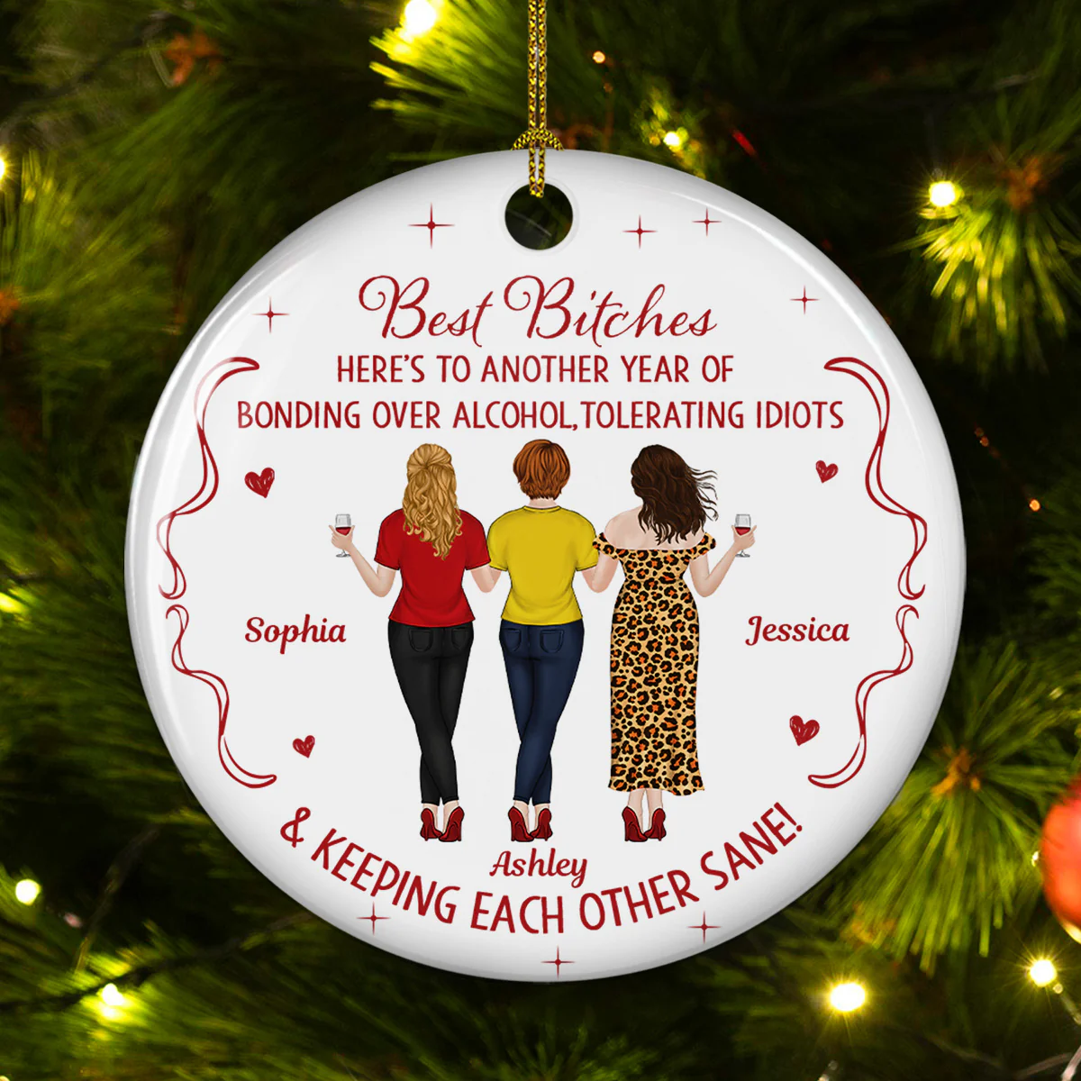 Tolerating Idiots Club - Personalized Custom Ceramic OrnamentĀ