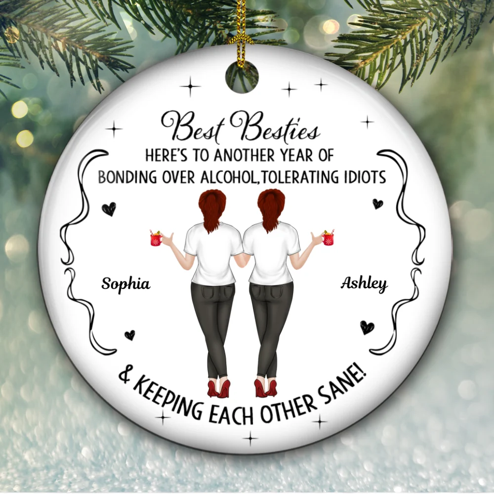 Tolerating Idiots Club - Personalized Custom Ceramic OrnamentĀ - Image 5