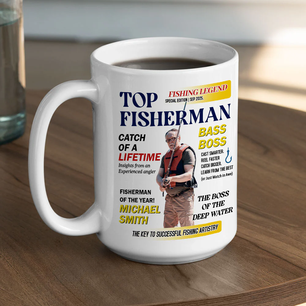 Top Fishermen - Personalized Custom Coffee Mug - Image 5
