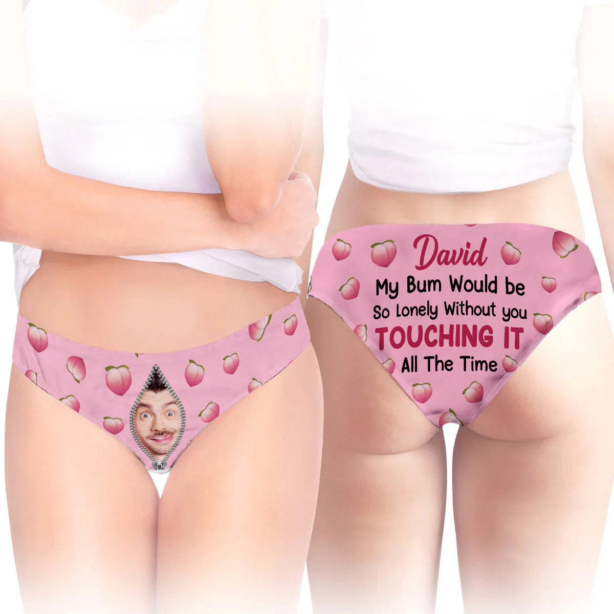 Touching It All The Time - Personalized Women Briefs - Image 4