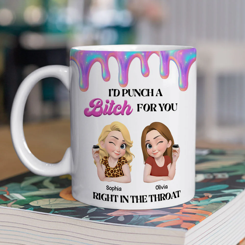 Tough Love Bestie - Personalized Custom Coffee Mug - Image 2