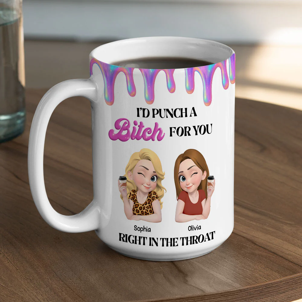 Tough Love Bestie - Personalized Custom Coffee Mug - Image 4