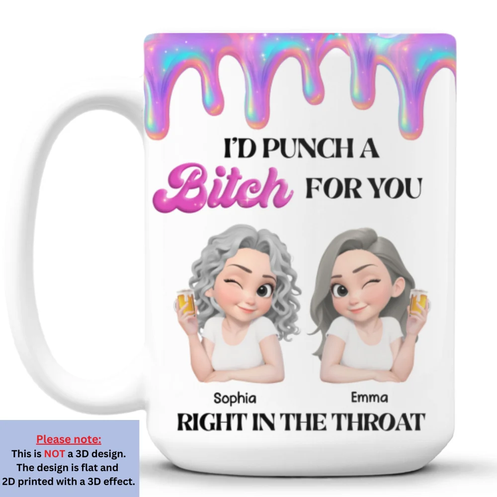 Tough Love Bestie - Personalized Custom Coffee Mug - Image 8