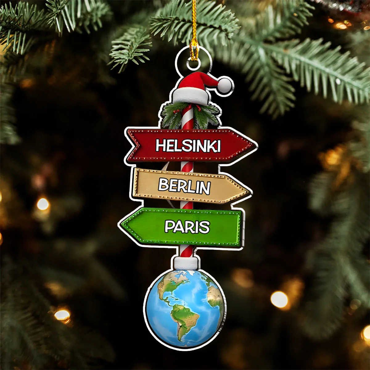 Travel Adventure - Personalized Custom Acrylic Ornament - Image 5