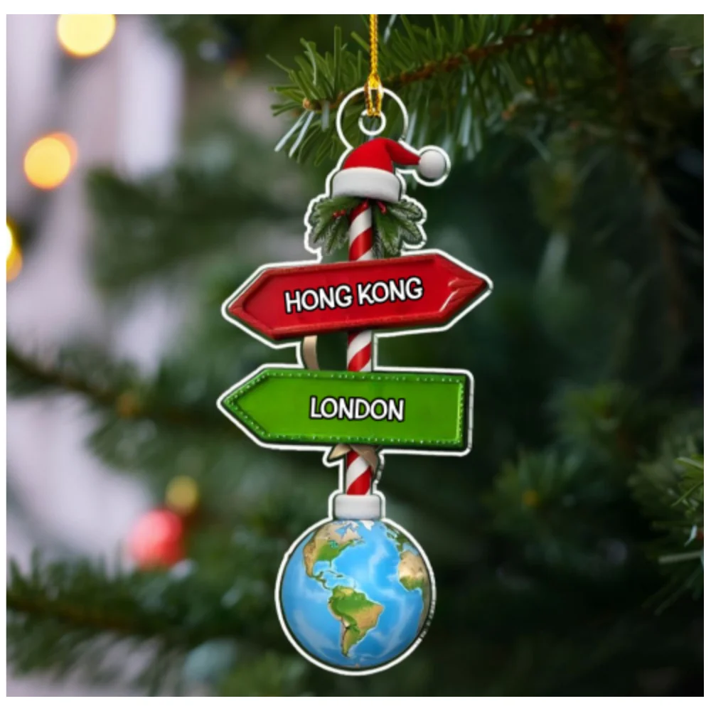 Travel Adventure - Personalized Custom Acrylic Ornament - Image 6
