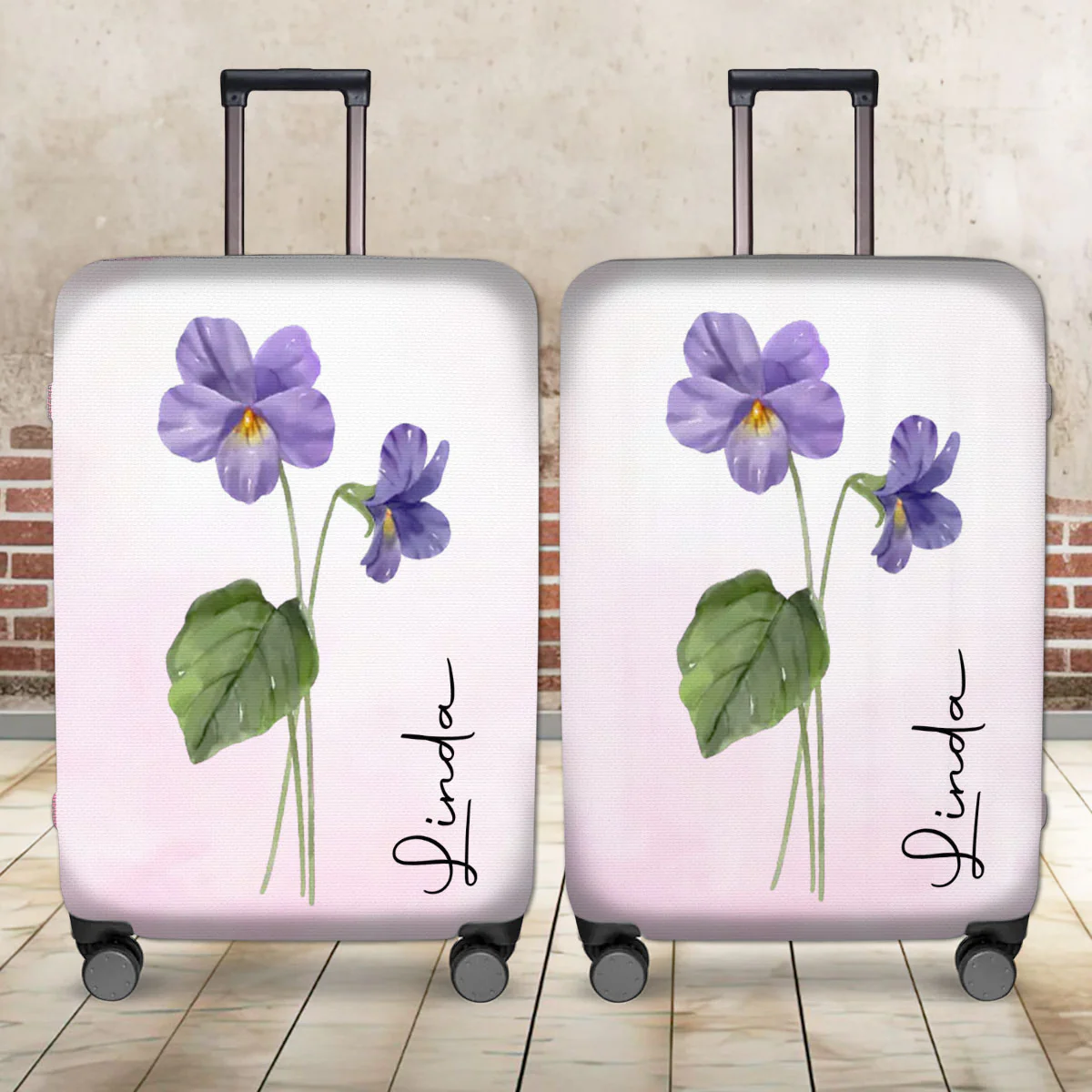 Travel Girl - Personalized Custom Luggage Cover - Image 2