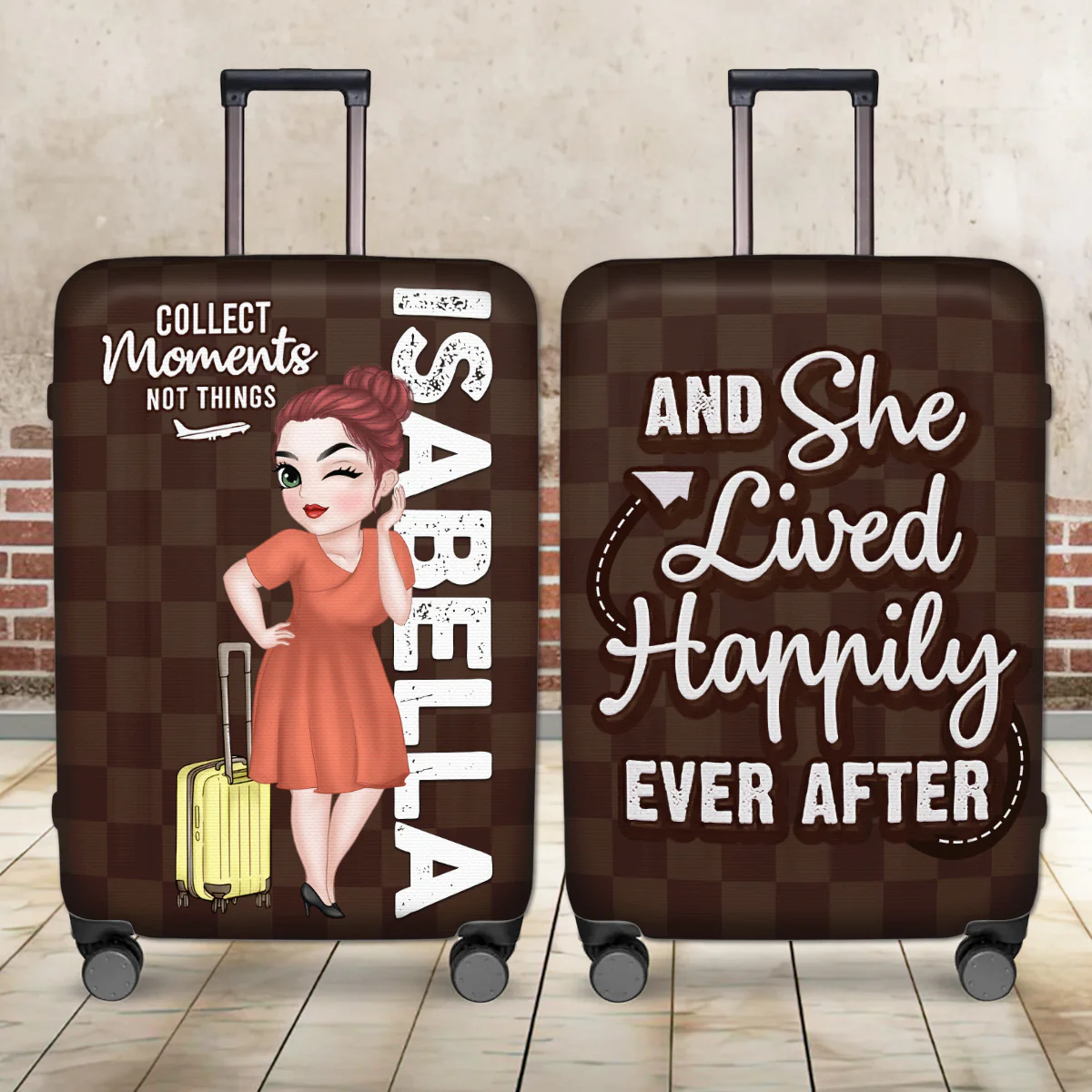 Travel Is My Therapy - Personalized Custom Luggage Cover - Image 2