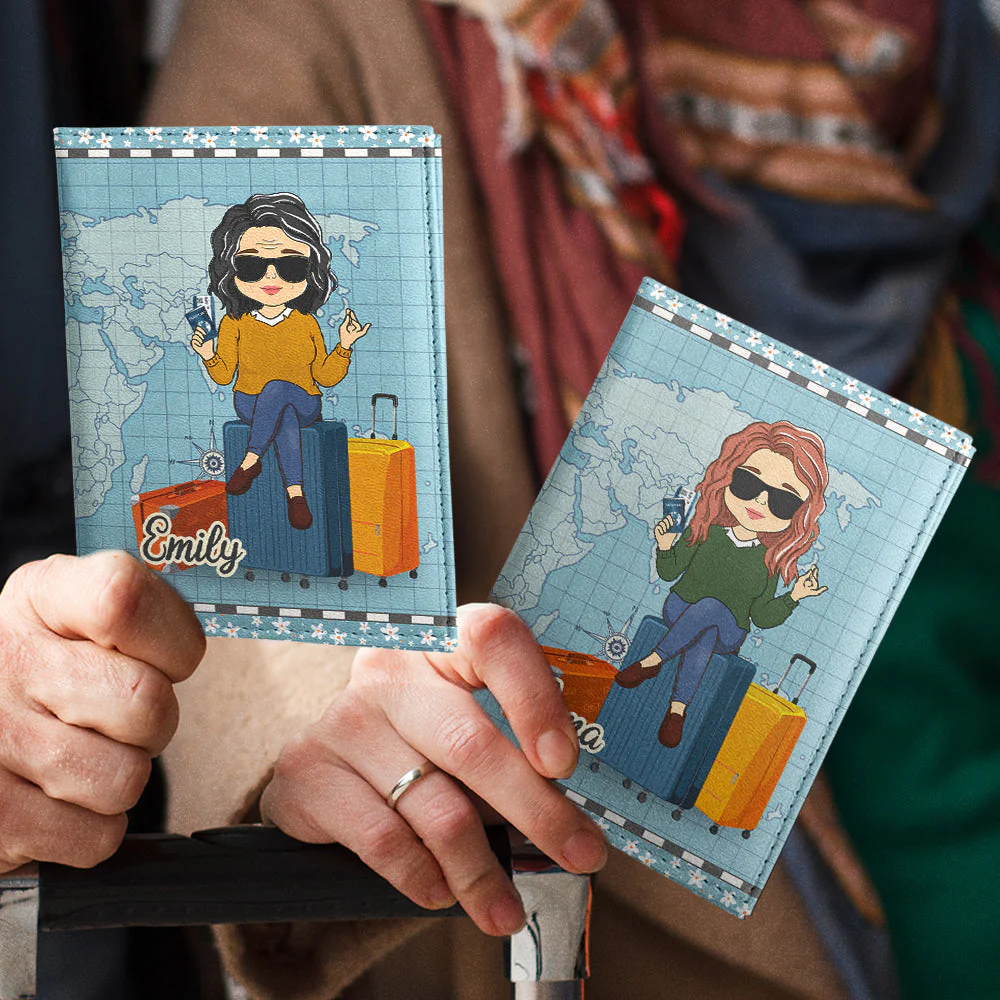 Travel Love - Personalized Custom Passport Cover - Image 4