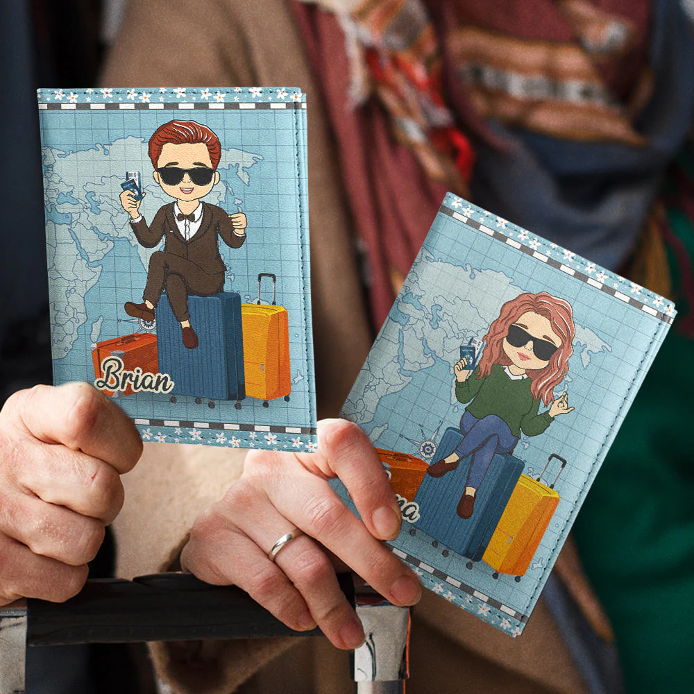 Travel Love - Personalized Custom Passport Cover - Image 6