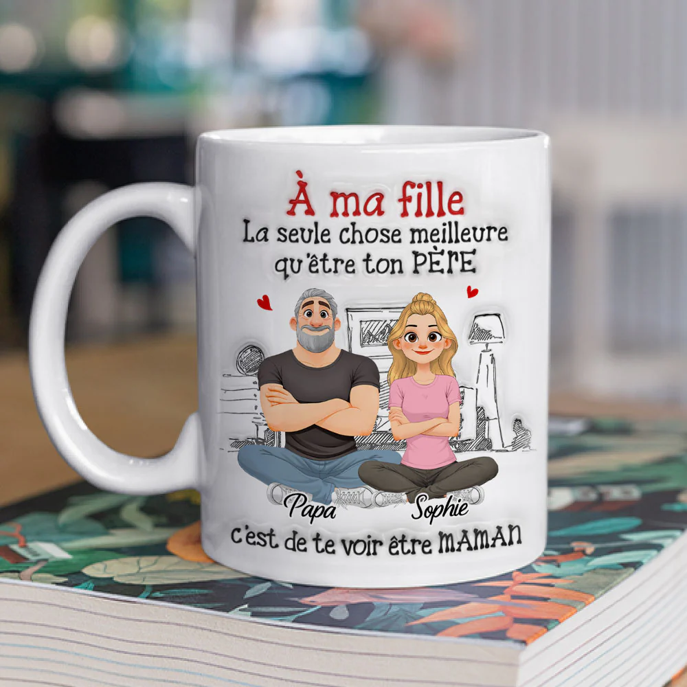 Être Ton Père - Mug Personnalisé avec Effet 3D Gonflé - Image 2