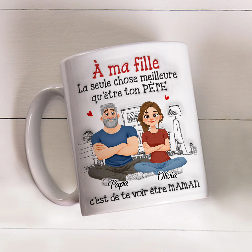 Être Ton Père - Mug Personnalisé avec Effet 3D Gonflé - Image 4
