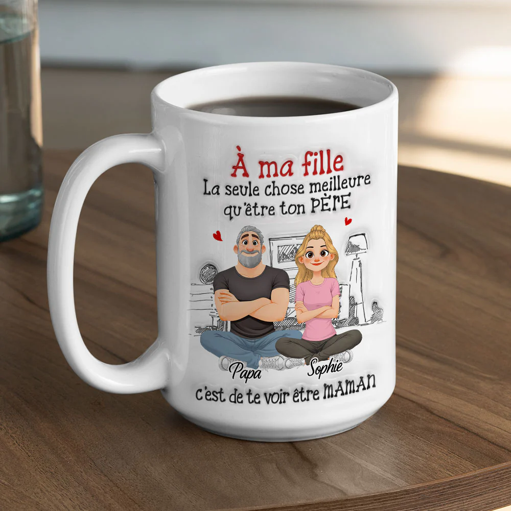 Être Ton Père - Mug Personnalisé avec Effet 3D Gonflé - Image 6
