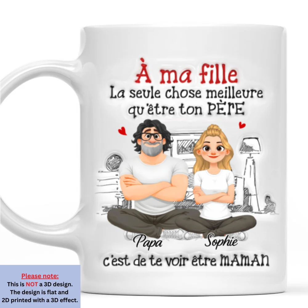 Être Ton Père - Mug Personnalisé avec Effet 3D Gonflé - Image 8