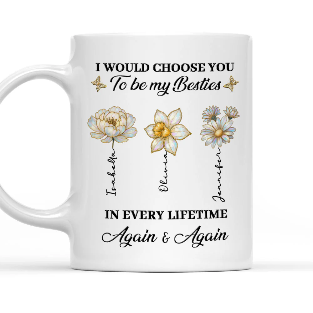 True Friends Always - Personalized Custom Coffee Mug