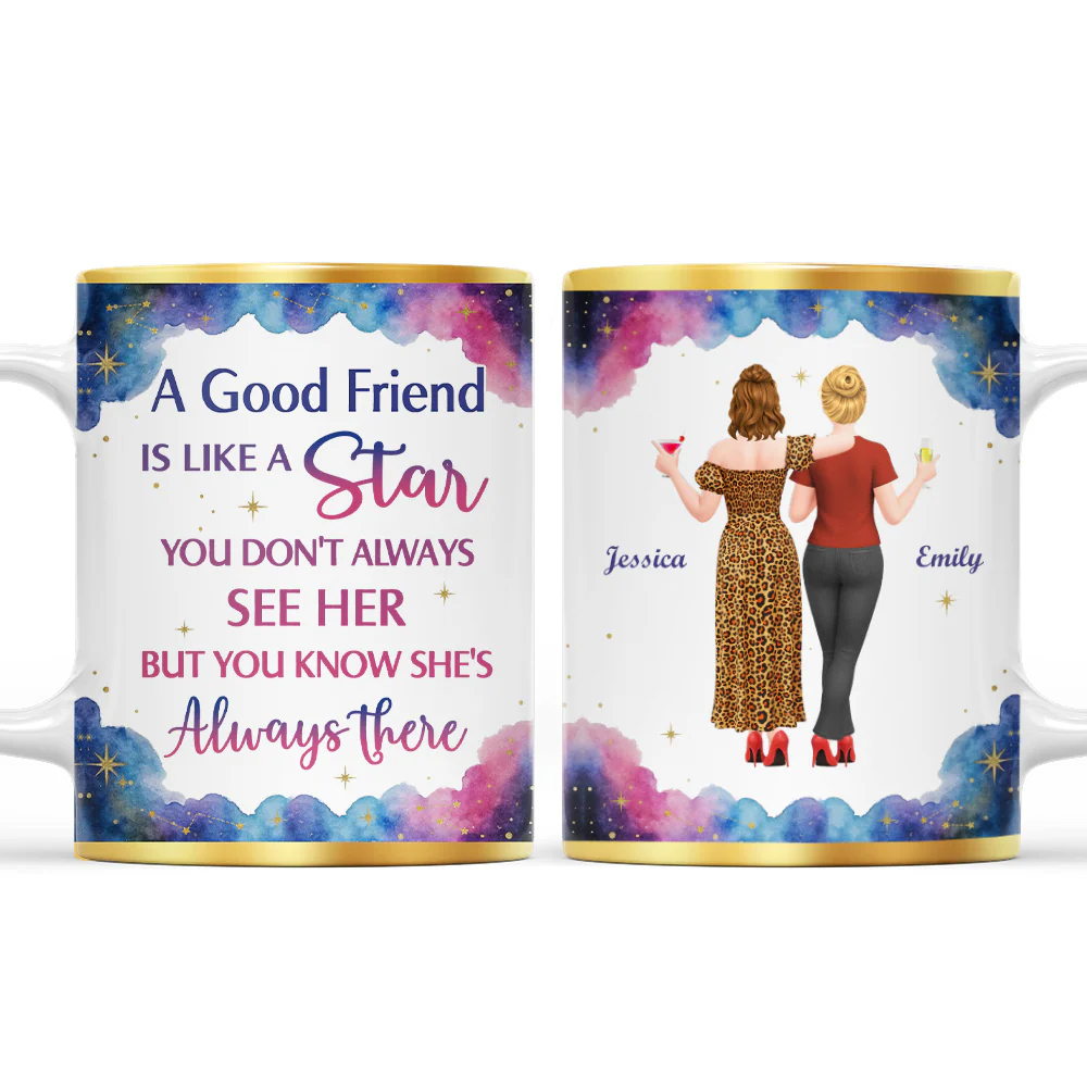 True Friends Never Disappear - Personalized Custom Coffee Mug