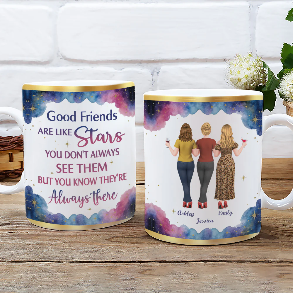 True Friends Never Disappear - Personalized Custom Coffee Mug - Image 3