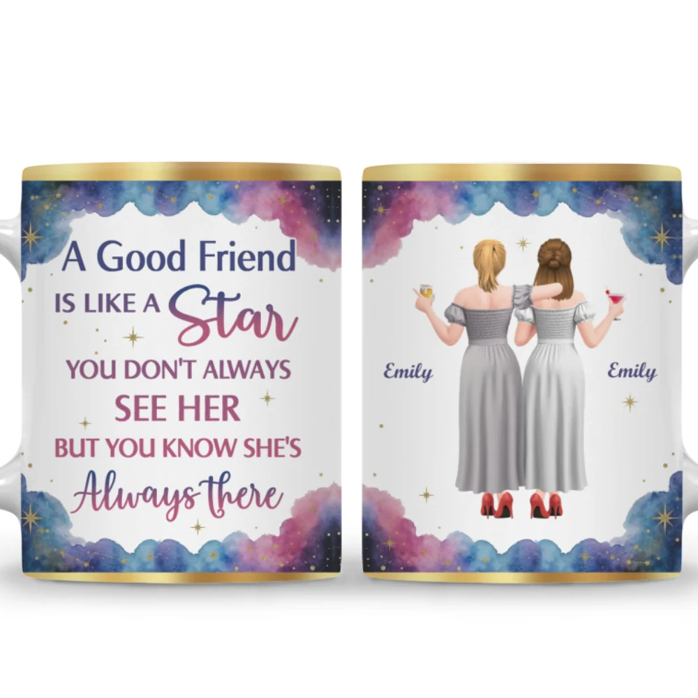 True Friends Never Disappear - Personalized Custom Coffee Mug - Image 6