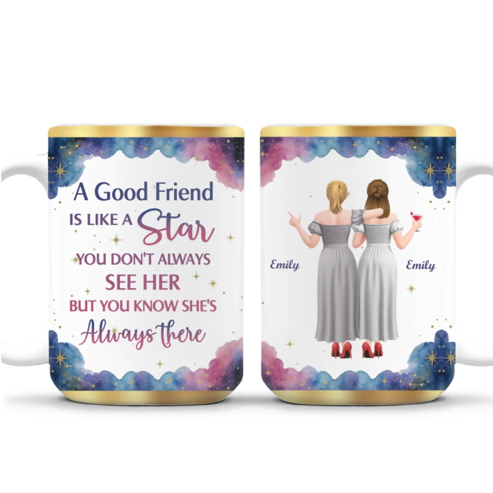 True Friends Never Disappear - Personalized Custom Coffee Mug - Image 7