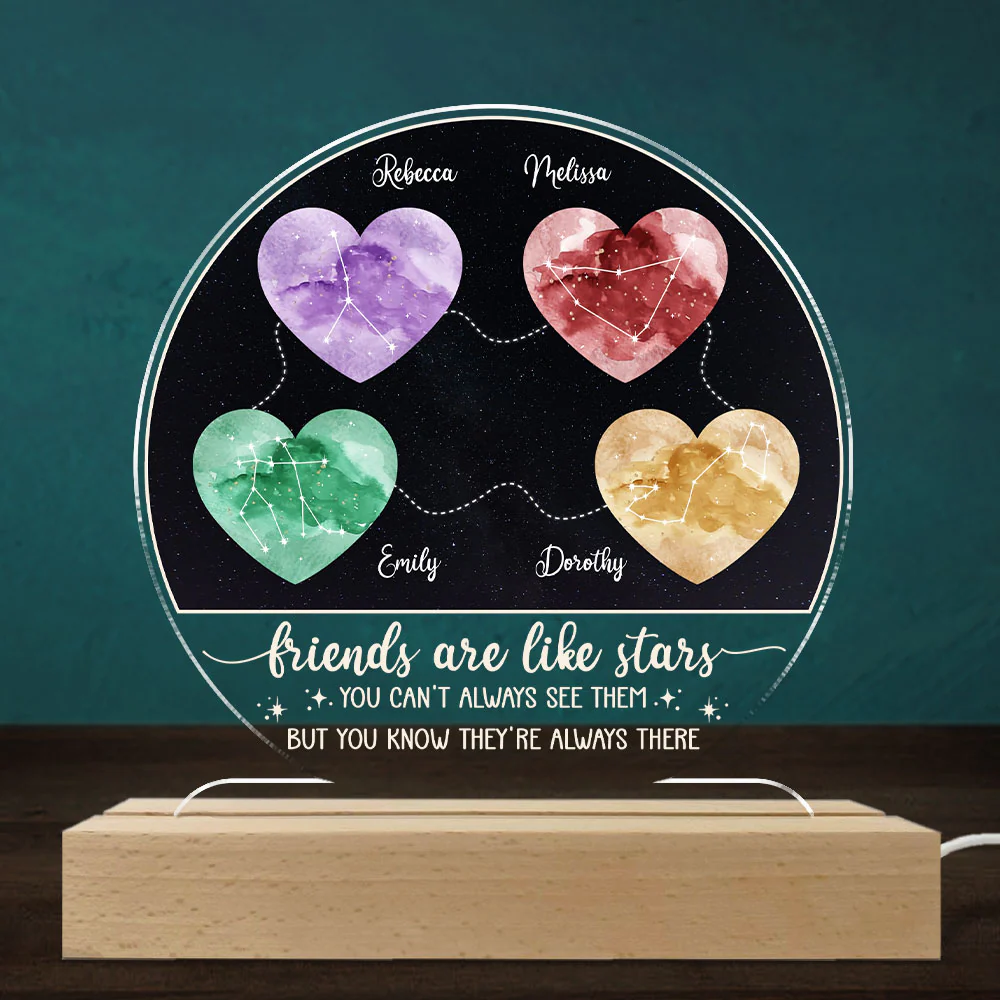 True Friends Never Fade Away - Personalized Custom LED Light - Image 3