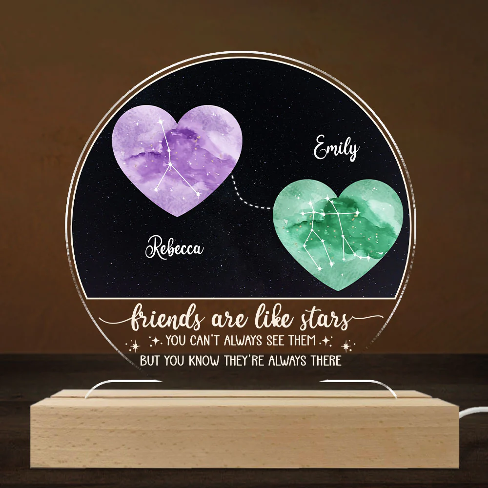 True Friends Never Fade Away - Personalized Custom LED Light - Image 4