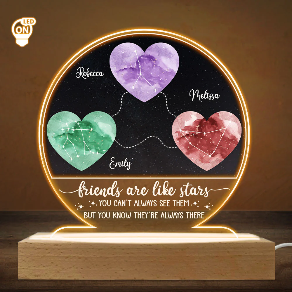 True Friends Never Fade Away - Personalized Custom LED Light - Image 5