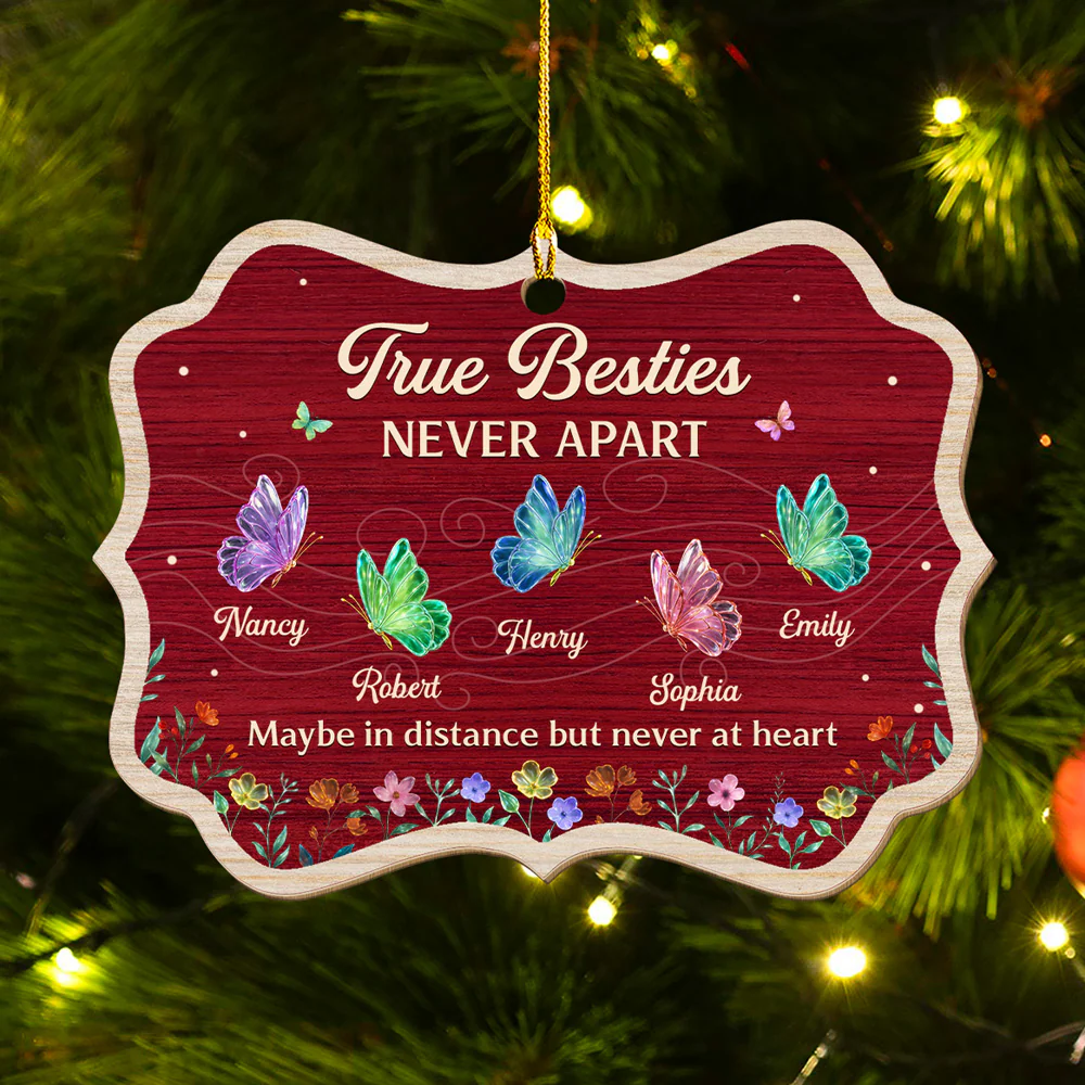 True Friends - Personalized Custom Wood Ornament - Image 3