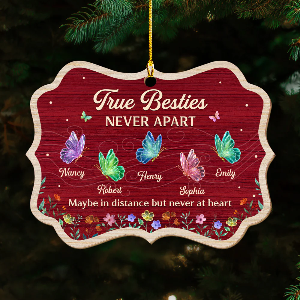 True Friends - Personalized Custom Wood Ornament - Image 5