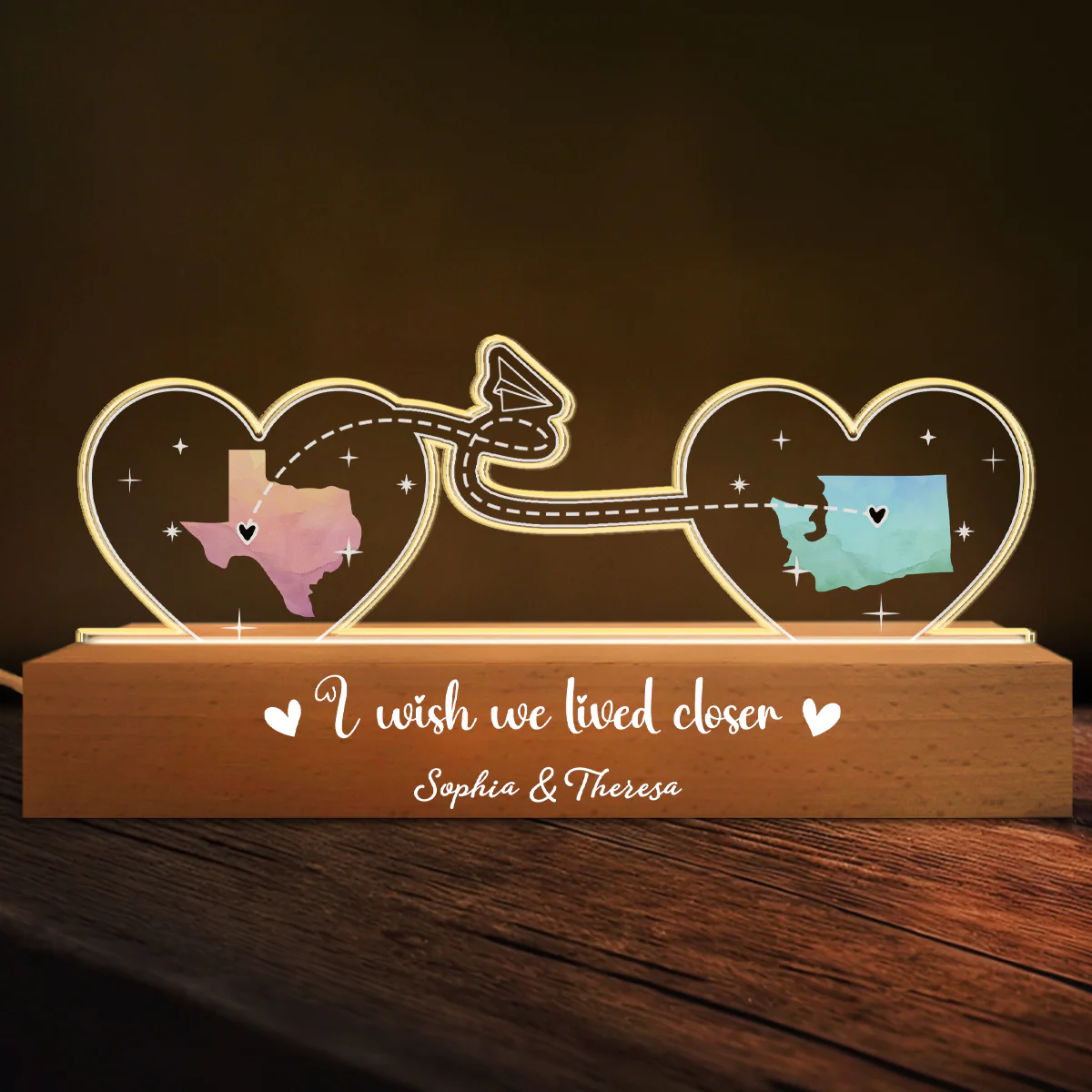 True Friendship Is A Precious Gift - Personalized Custom Acrylic Letters 3D LED Night Light - Image 4