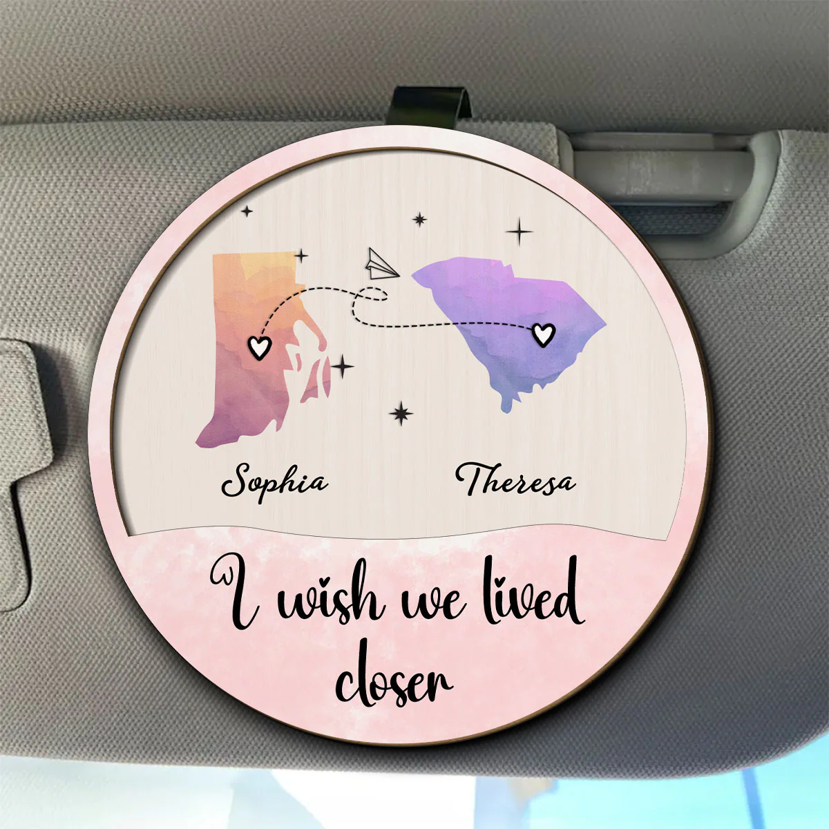 True Friendship Is A Precious Gift - Personalized Custom Car Visor Clip - Image 3