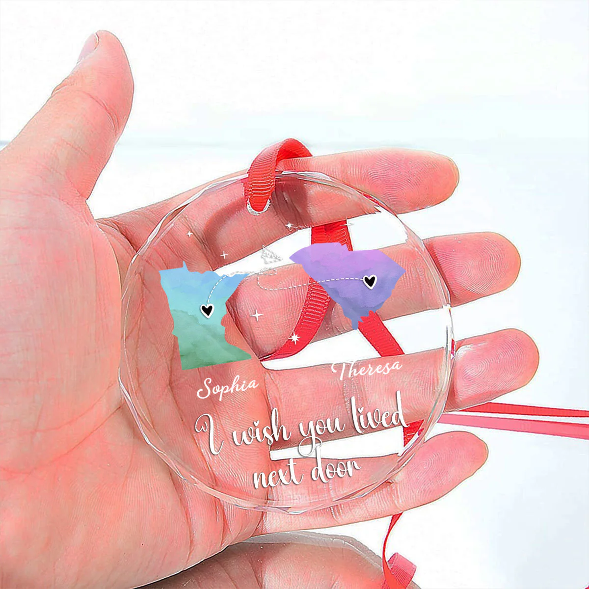 True Friendship Is A Precious Gift - Personalized Custom Glass Ornament - Image 4