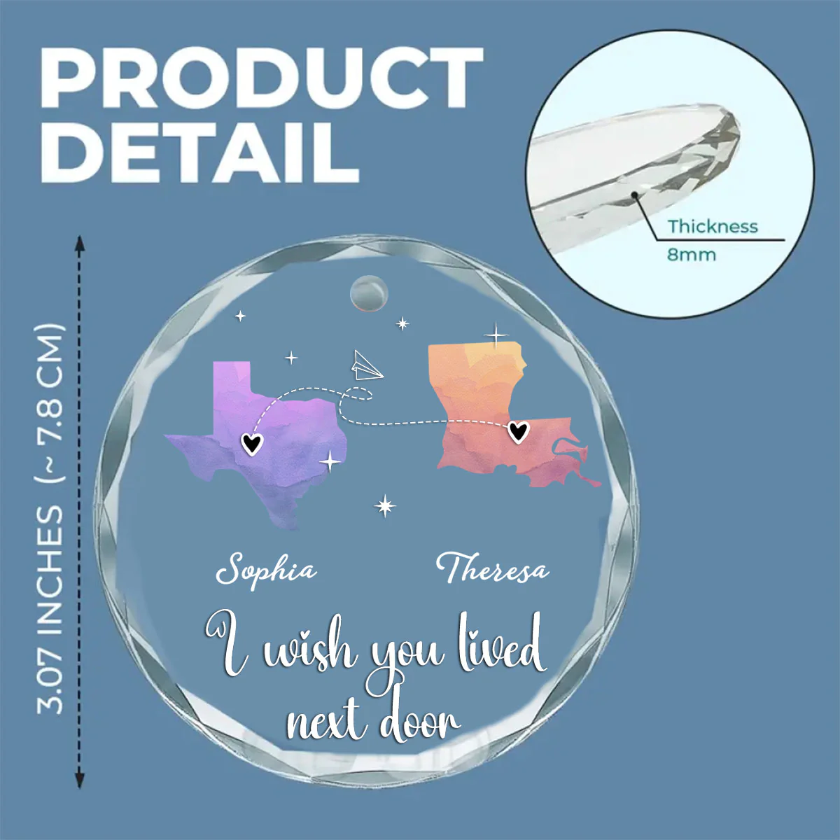 True Friendship Is A Precious Gift - Personalized Custom Glass Ornament - Image 5
