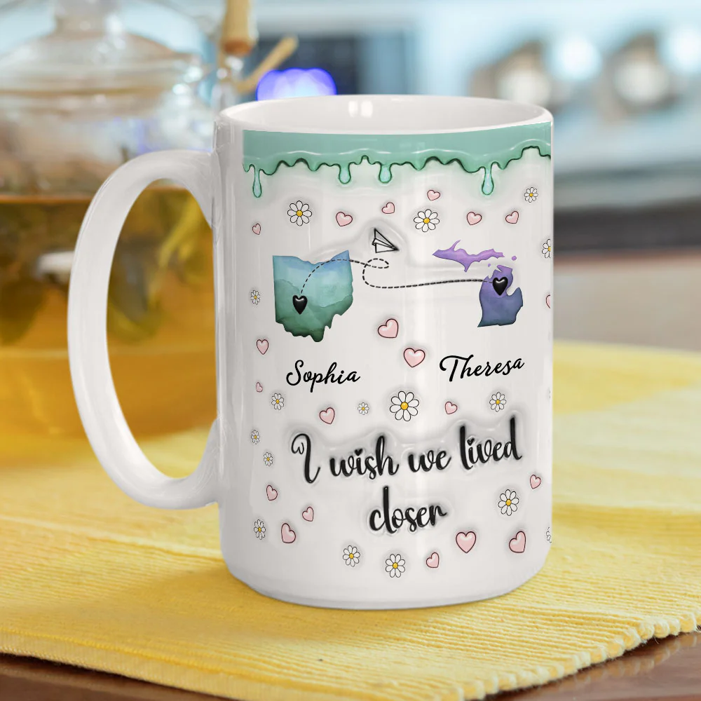 True Friendship Knows No Distance - Personalized Custom 3D Inflated Effect Mug - Image 4