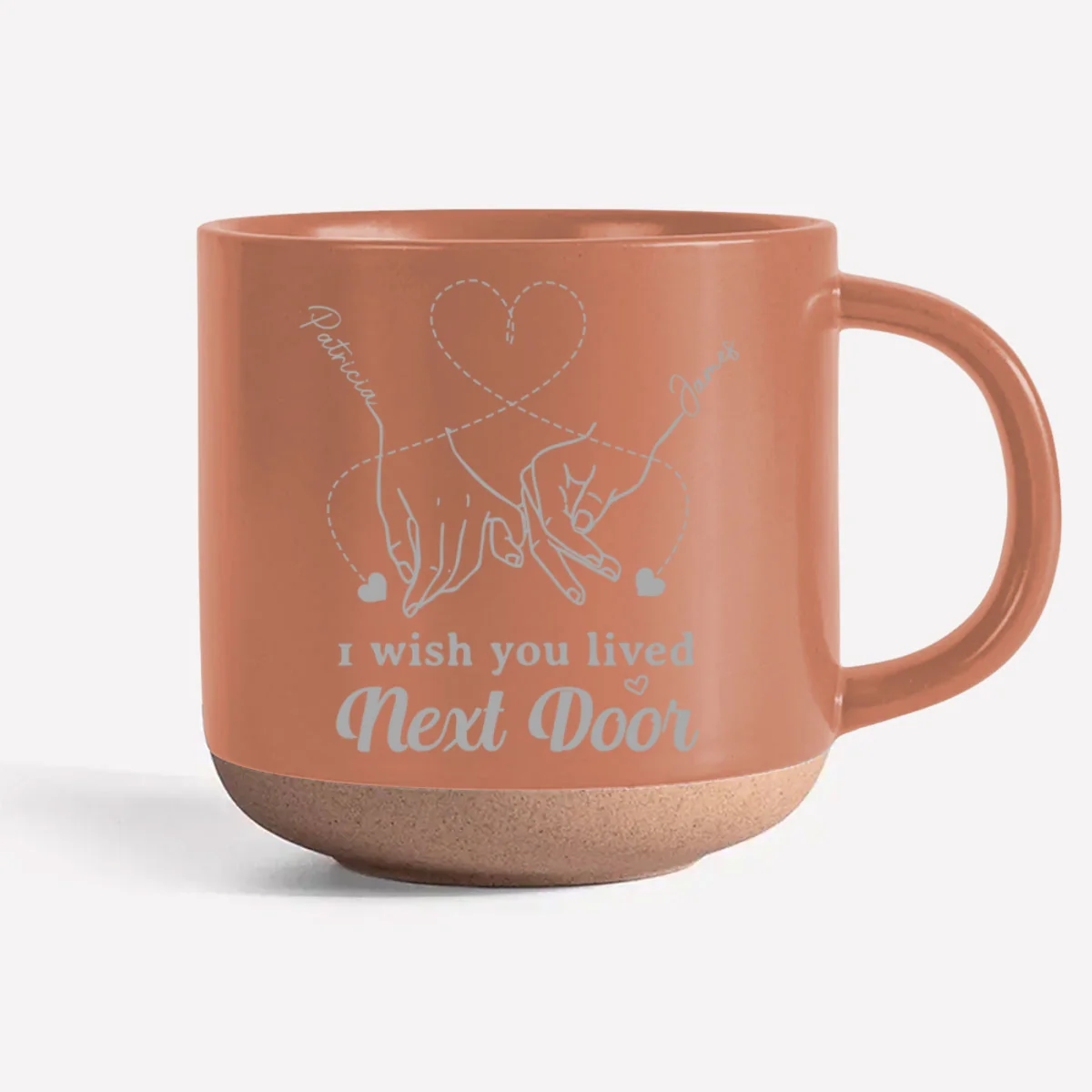 True Friendship Knows No Distance - Personalized Custom Engraved Pottery Mug - Image 7