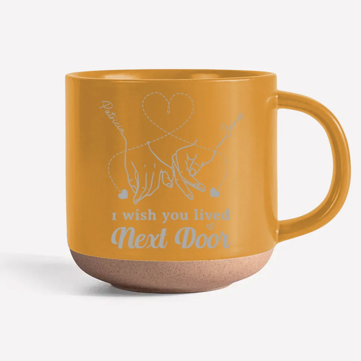 True Friendship Knows No Distance - Personalized Custom Engraved Pottery Mug - Image 9
