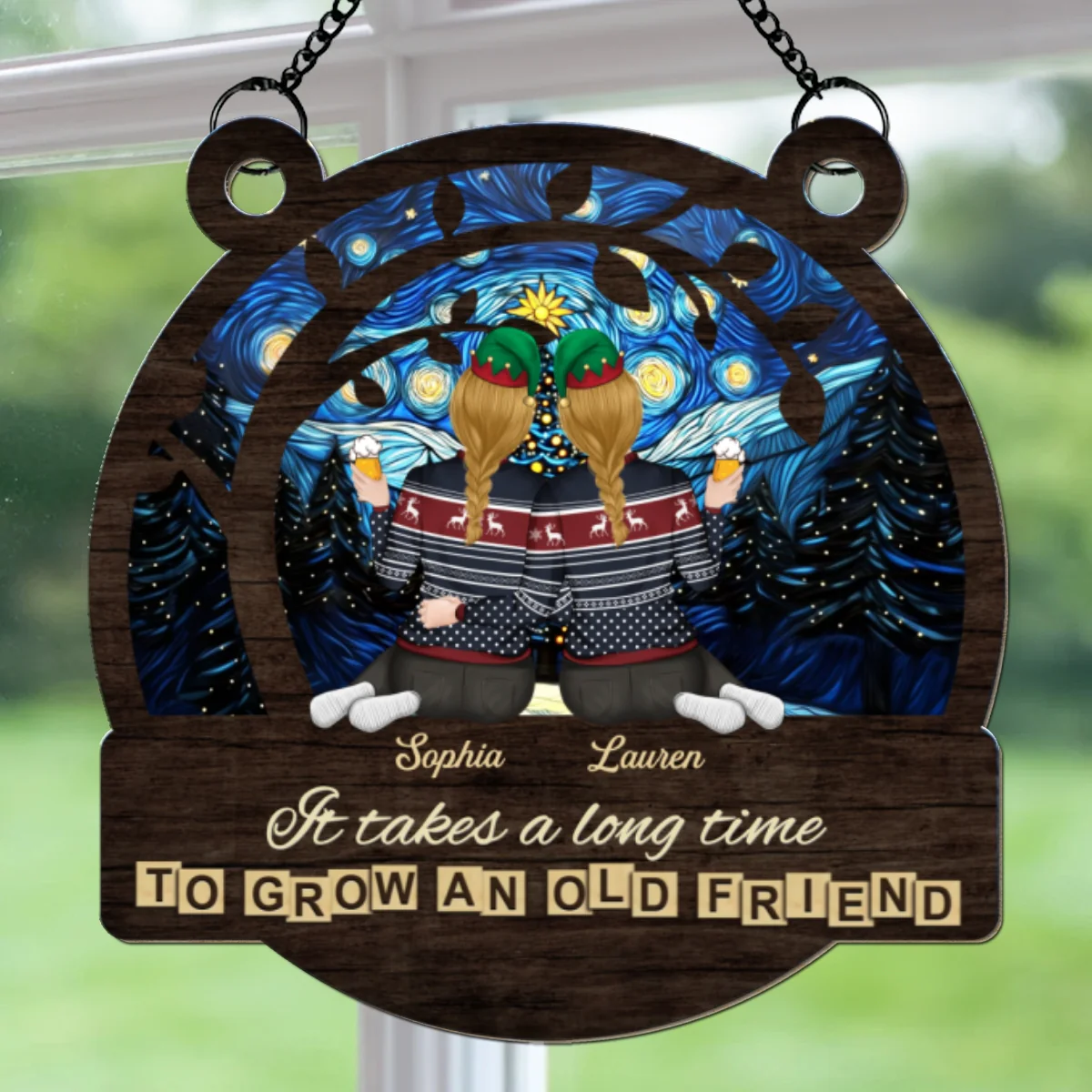 True Friendship Take Time To Grow - Personalized Custom Suncatcher - Image 6