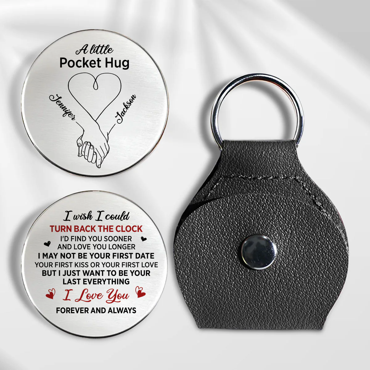 Turn Back The Clock - Personalized Custom Pocket Hug - Image 5