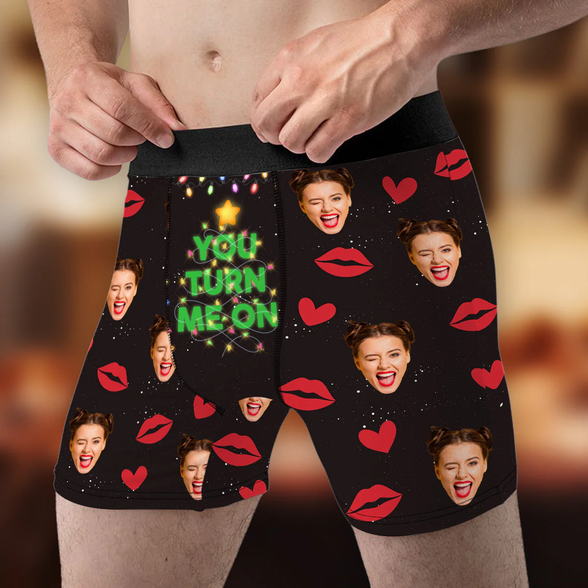 Turn Me On - Personalized Photo Men's Boxer Briefs - Image 3