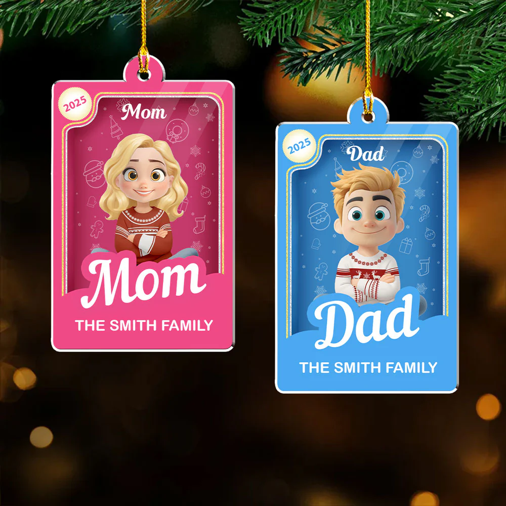 Twinkle Family - Personalized Custom Acrylic Ornament - Image 2