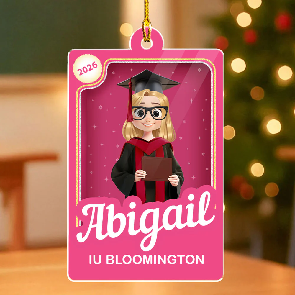 Twinkle Graduation - Personalized Custom Acrylic Ornament - Image 3
