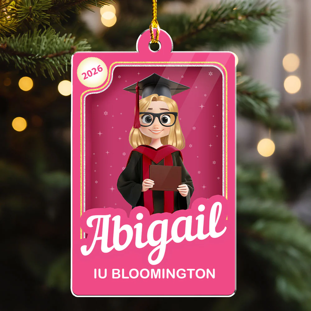 Twinkle Graduation - Personalized Custom Acrylic Ornament - Image 4